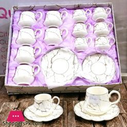 Coffee-Espresso Cups With Saucers Set Of 24