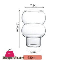 Creative Coffee Mug Gourd Shape Cocktail Glass Cup Yogurt Dessert Glass Mug Drinkware For Gift