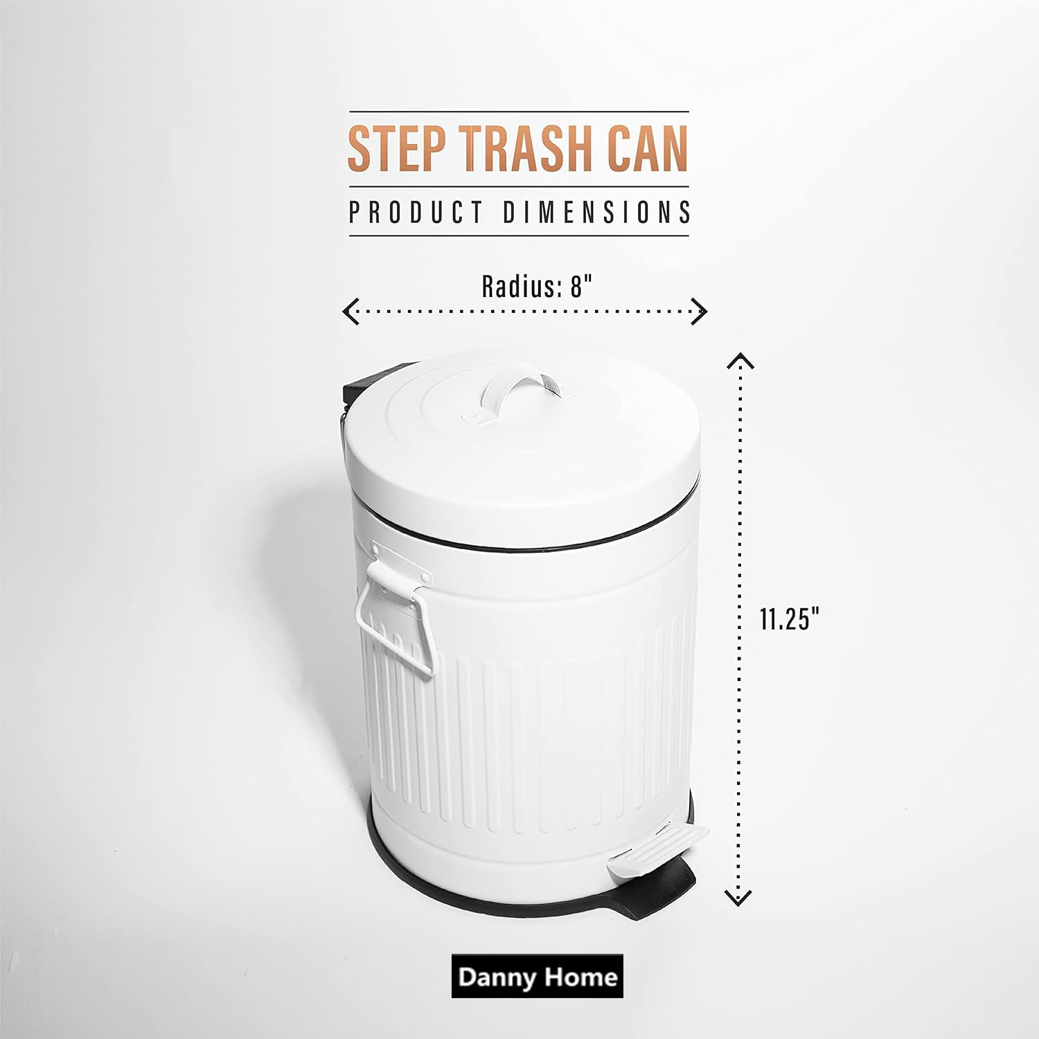 Danny Home Stainless Steel Dustbin Trash Can 5 Liter