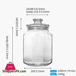 Delisoga Fancy Glass Jar 2.2L
