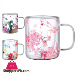 Double Wall Dry Flower Coffee And Tea Cup