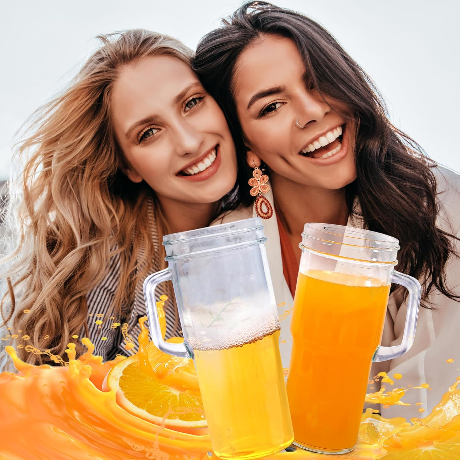 Glass Cup With Handle Glass Cup With Bamboo Lids And Straw