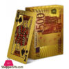 Gold Waterproof Plastic Poker Playing Card Pack 500 Euro Gold Design
