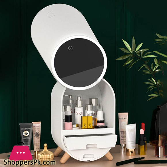 Hd Mirror Makeup Storage Box Led Rotating Jewelry Cosmetic Organizer Skin Care Lipstick Desktop Drawer 4 Hd Mirror Makeup Storage Box Led Rotating Jewelry Cosmetic Organizer Skin Care Lipstick Desktop Drawer - Image 2