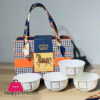 Horse Motif 6-Ceramic Bowl With 6-Spoon Gift Box