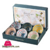 Japanese Style Korean 4.5 Inch Flower 6-Ceramic Bowl Set For Rice Soup Ramen