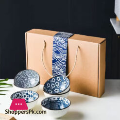 Japanese Style Korean 4.5 Inch Flower 6-Ceramic Bowl Set For Rice Soup Ramen 7 Japanese Style Korean 4.5 Inch Flower 6-Ceramic Bowl Set For Rice Soup Ramen