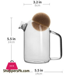 Japanese Teapot With Ball Lid High Borosilicate Glass Boiled Teapot Flower Tea Pot Cup Juice Cold Kettle 450Ml