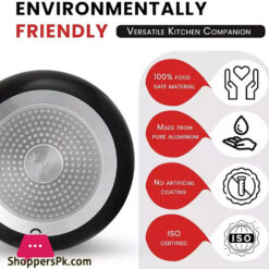 Kitchen King 15 Pieces Pots &Amp; Pans Non Stick Induction Cookware Set Black Kk2530102