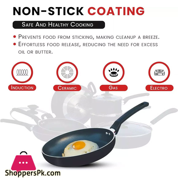 Kitchen King 15 Pieces Pots &Amp; Pans Non Stick Induction Cookware Set Black Kk2530102