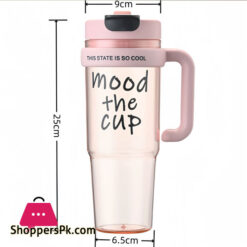 Mood The Cup Summer Ice Cup Plastic Car Water Bottle With Handle 900Ml