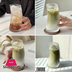 Moon Shape Crescent Strip Long Glasses Set Transparent 500 Ml Set Of 6