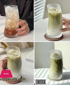 Moon Shape Crescent Strip Long Glasses Set Transparent 500 Ml Set Of 6 - Image 5