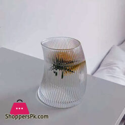 Moon Shape Crescent Strip Short Glasses Set Transparent 340 Ml Set Of 6