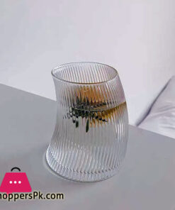 Moon Shape Crescent Strip Short Glasses Set Transparent 340 Ml Set Of 6 - Image 4