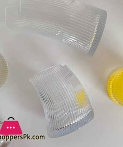Moon Shape Crescent Strip Short Glasses Set Transparent 340 Ml Set Of 6 - Image 5