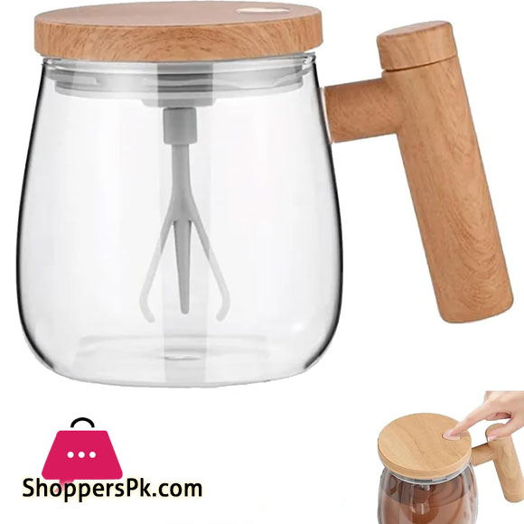 Portable Electric Coffee Mug Self Stirring Cup With Glass Inner Tank For Office Protein Powder Mixing 5 Portable Electric Coffee Mug Self Stirring Cup With Glass Inner Tank For Office Protein Powder Mixing - Image 3