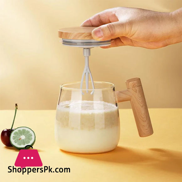 Portable Electric Coffee Mug Self Stirring Cup With Glass Inner Tank For Office Protein Powder Mixing 4 Portable Electric Coffee Mug Self Stirring Cup With Glass Inner Tank For Office Protein Powder Mixing - Image 2