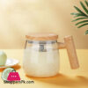 Portable Electric Coffee Mug Self Stirring Cup With Glass Inner Tank For Office Protein Powder Mixing