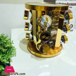 Rotating Spice Set Of 12 Pieces Glass