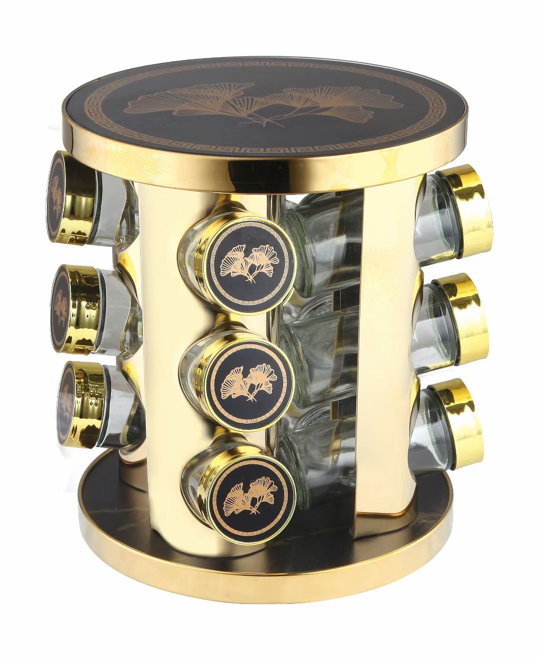 Rotating Spice Set Of 12 Pieces Glass