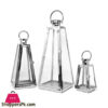Shiny Silver Design Candle Lamp Holders-3Pcs Set Sxg-004