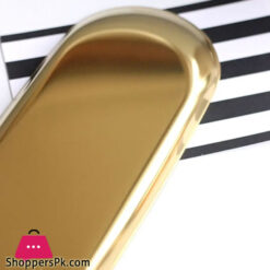 Stainless Steel Gold Oval Decorative Tray Long Gst2037