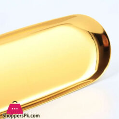 Stainless Steel Gold Oval Decorative Tray Long Gst2039