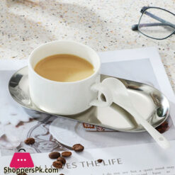 Stainless Steel Silver Oval Decorative Tray Long Gst2042