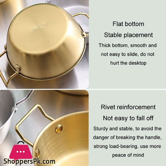 Stainless Steel Soup Serving Pot 17Cm Gold Gst2171