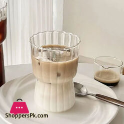 Striped Glass Cup Ripple Drinking Glassestea Juice Cup Quality Water Milk Home Drinkware Glass Office Coffee Cup