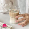 Striped Glass Cup Ripple Drinking GlassesTea Juice Cup Quality Water Milk Home Drinkware Glass Office Coffee Cup