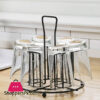 Tabletop Metal 6 Glass Stand Storage Rack Glass Holder 2 Tabletop Metal 6 Glass Stand Storage Rack Glass Holder