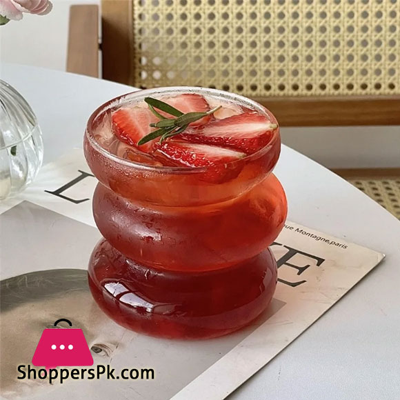Wave Shape Borosilicate Layered Glass Cup Drinking Glass For Dessert Dinner Fruit Juice Hot Chocolate Milk 450Ml 3 Wave Shape Borosilicate Layered Glass Cup Drinking Glass For Dessert Dinner Fruit Juice Hot Chocolate Milk 450Ml