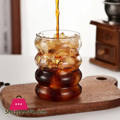 Wave Shape Drinkware Glass Cup Heat-Resistant Tea Mug Coffee Juice Milk Tea