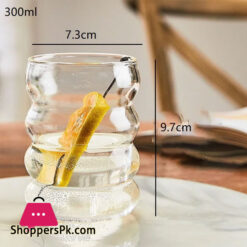 Wave Shape Drinkware Glass Cup Heat-Resistant Tea Mug Coffee Juice Milk Tea