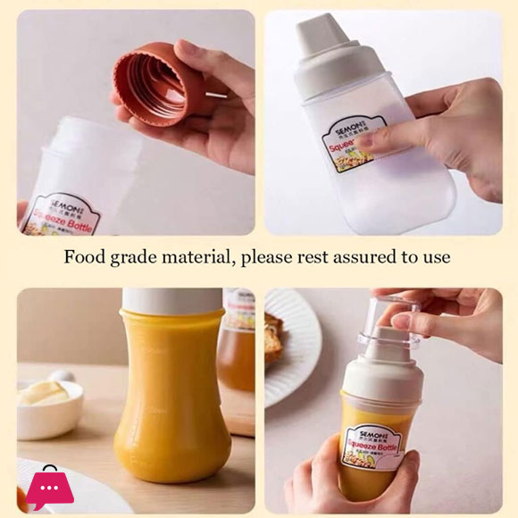1Pcs Plastic Condiment Sauce Dispenser Squeeze Bottle For Sauces , Pan Cake , Oil