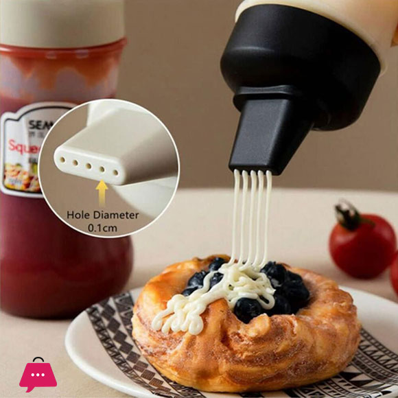 1Pcs Plastic Condiment Sauce Dispenser Squeeze Bottle For Sauces , Pan Cake , Oil