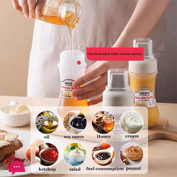 1Pcs Plastic Condiment Sauce Dispenser Squeeze Bottle For Sauces , Pan Cake , Oil