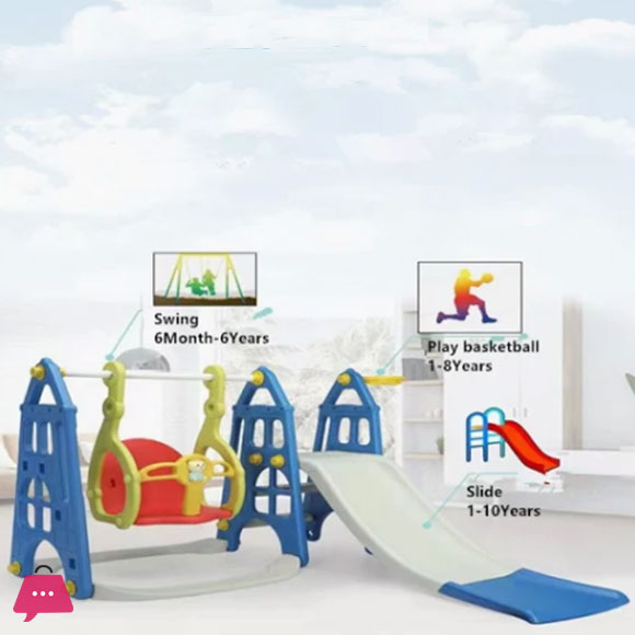 2 In 1 Indoor Children Plastic Slide And Swing Toys Kids Slides For 1-8 Years Children