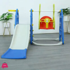 2 In 1 Indoor Children Plastic Slide And Swing Toys Kids Slides For 1-8 Years Children