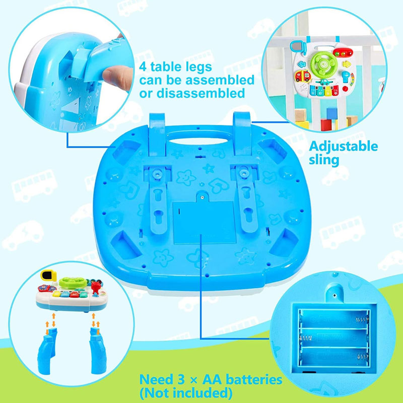 Kids Educational Interactive Steering Wheel Toy With Music &Amp; Lights