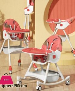 3 In 1 Folding Baby Highchair Kids Chair Dinning High Feeding Seat Adjustable Baby Infant High Chair Rocking