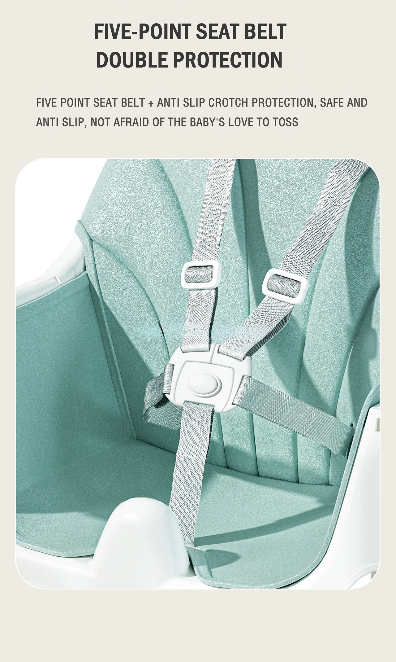 3 In 1 Folding Baby Highchair Kids Chair Dinning High Feeding Seat Adjustable Baby Infant High Chair Rocking