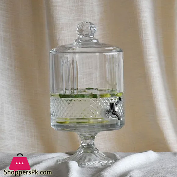 4.5 Liter Glass Juice Dispenser Stand With Glass Lid