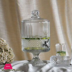 4.5 Liter Glass Juice Dispenser Stand With Glass Lid