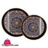 Angela 2Pcs Set Of Multi-Color Round Serving Tray Ry136