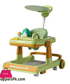 Dino Folding Baby Walker Multi-function Anti Rollover Can Sit With Music Baby Walking Trolley Baby Stroller For 6-18 Months