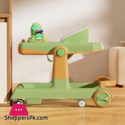 Dino Folding Baby Walker Multi-Function Anti Rollover Can Sit With Music Baby Walking Trolley Baby Stroller For 6-18 Months