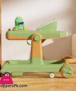 Dino Folding Baby Walker Multi-Function Anti Rollover Can Sit With Music Baby Walking Trolley Baby Stroller For 6-18 Months - Image 3